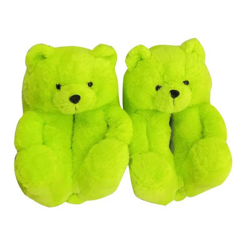Plush Fur Teddy Bear Slippers